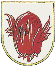 Wappen Ortsteil Hasselbach rote Haselnuss