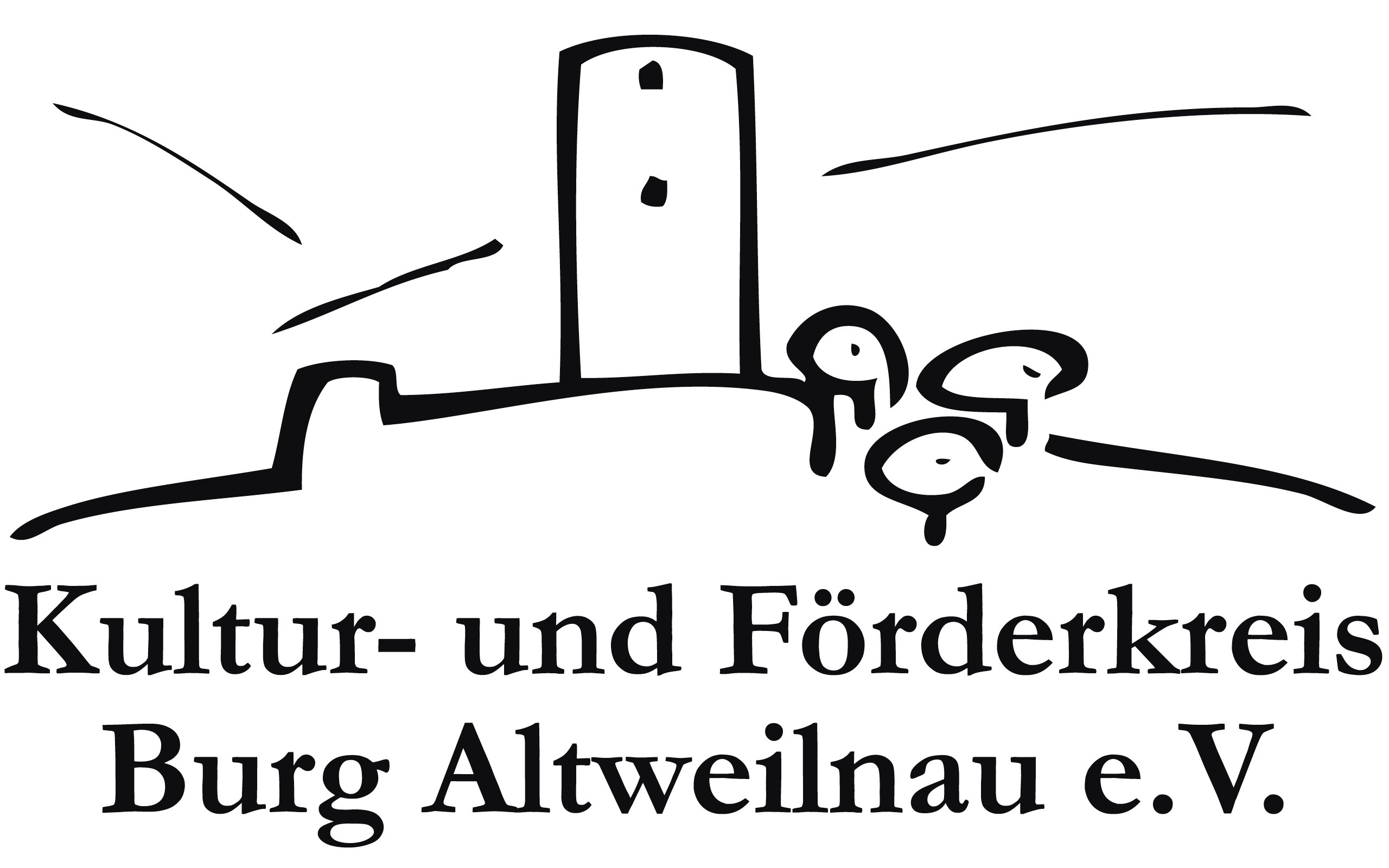 Logo KFK transparent schwarz Logo KFK Burg Altweilnau